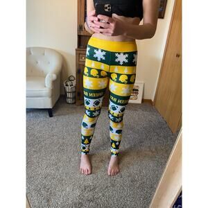 XLUSION Christmas Green Bay Packers leggings size large